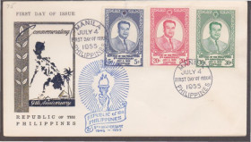 Азія Азия ^/--/^ Филиппины 1955 9 ЛЕТ НЕЗАВИСИМОСТИ ПРЕЗИДЕНТ МАГСАЙСАЙ СВОБОДА ПОЛИТИКА ГОСУДАРСТВО КПД Mi.593-595 $3.24 ^_^^^ Філіппіни 1955 9 років незалежності Президент Магсайсай свобода політика держава ККД Mi.593-595 - фото фото фото