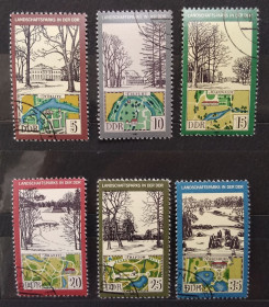 НДР, ФРН ГДР, ФРГ ^/--/^ ГДР 1981 г - Ландшафтные парки в ГДР, гаш ^_^^^ НДР 1981 р - Ландшафтні парки в НДР, гаш - фото фото фото