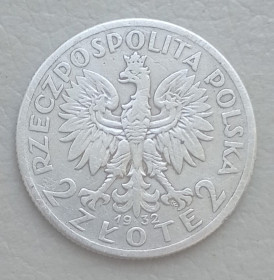 - року - года ^/--/^ Польша 2 злотых, 1932 г, серебро ^_^^^ Польща 2 злотих, 1932 р, срібло - фото фото фото