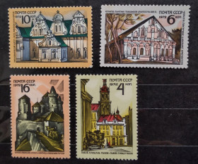 Архітектура Архитектура ^/--/^ СССР 1972 г - Историко-архитектурные памятники Украины, НЕГАШ ^_^^^ СРСР 1972 р. - Історико-архітектурні пам'ятники України, НЕГАШ - фото фото фото