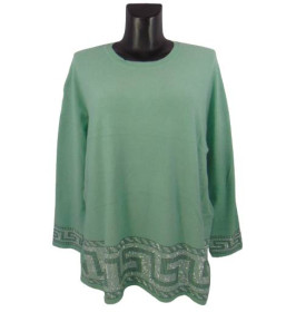 Кофти Кофты ^/--/^ Джемпер Anne В /--/ 6132 XL-2 /--/ XL зеленый ^_^^^ Джемпер Anne В /--/ 6132 XL-2 /--/ XL зелений - фото фото фото