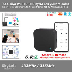 Інші радіокомпоненти Другие радиокомпоненты ^/--/^ S /--/ 11 Tuya WiFi+RF+IR ИК+радио универсальный пульт для умного дома Remote Control 433 /--/ MHz/315 /--/ MHz For Smart Home Via SmartLife for Air Conditioner ALL TV Support Alexa,Google Home ^_^^^ S /--/ 11 Tuya WiFi+RF+IR ІК+радіо універсальний пульт для розумного будинку Remote Control 433 /--/ MHz/315 /--/ MHz For Smart Home Via SmartLife for Air Conditioner ALL TV Support Alexa,Google Home - фото фото фото