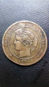 Франція Франция ^/--/^ Франция 10 сантимов 1896 ^_^^^ Франція 10 сантимів 1896 - фото фото фото