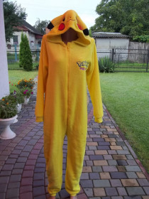 Нижня білизна, плавки Нижнее белье, плавки ^/--/^ Prom     ( M - 48 р )  Pokemon Pikachu  флисовый кигуруми комбинезон пижама мужская    Б /У ^_^^^ Prom ( M - 48 р ) Pokemon Pikachu флісовий кігурумі комбінезон піжама чоловіча Б / У - фото фото фото