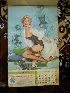 Календарі Календари ^/--/^ Американский Пин-ап календарь 1961 год. Al Buell Beauties ЧМП. Внутри идеал ^_^^^ Настінний календар 1961 /--/ р. - фото фото фото