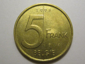Бельгія Бельгия ^/--/^ Бельгия 5 франков 1998 года BELGI 3 /--/ П /--/ 770 ^_^^^ Бельгія 5 франків 1998 року BELGI 3 /--/ П /--/ 770 - фото фото фото