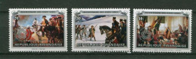 Мистецтво Искусство ^/--/^ Руанда Надпечатка Mi 815-817 200 лет США, живопись MNH ^_^^^ Руанда Наддрук Mi 815-817 200 років США, живопис MNH - фото фото фото