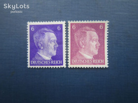 Третій Рейх (-) Третий Рейх (-) ^/--/^ 2 марки Германия Третий Рейх 1941 стандарт Гитлер 6 пфеннигов разный цвет не гаш MH и без клея ^_^^^ 2 марки Німеччина Третій Рейх 1941 стандарт Гітлер 6 пфенігів різний колір не гаш MH і без клею - фото фото фото