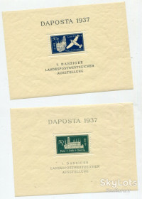 Третій Рейх (-) Третий Рейх (-) ^/--/^ Блоки Данціґ Daposta 1937 ^_^^^ Блоки Данциг Daposta 1937 - фото фото фото