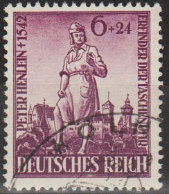 Третій Рейх (-) Третий Рейх (-) ^/--/^ 1942 - Рейх - 400 років смерті П.Хенлейна Mi.819 _гаш _2,0 € ^_^^^ 1942 - Рейх - 400 лет смерти П.Хенлейна Mi.819 _гаш _2,0 € - фото фото фото