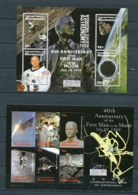 Освоєння космосу Освоение космоса ^/--/^ Микронезия Micronesia Space 2009 Mi 1959-1968 40 /--/ th anniversary of Apollo 11  Two sheet MNH ^_^^^ Мікронезія Micronesia Space 2009 Mi 1959-1968 40 /--/ th anniversary of Apollo 11 Two sheet MNH - фото фото фото