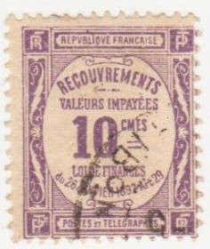 Франція Франция ^/--/^ Франция     (  Доплатные )  1908  г. № 38 а гашеная ^_^^^ Франція (Доплатні) 1908 р. No 38 а гашена - фото фото фото