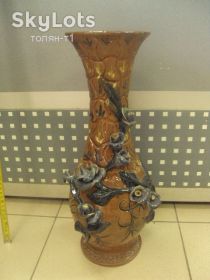 Статуетки, Скульптури, Фігурки, Фарфор Статуэтки, Скульптуры, Фигурки, Фарфор ^/--/^ Напольная ваза керамика узор цветы и листья высота 43 см №45 ^_^^^ фігура кераміка ваза 43 см No 45 - фото фото фото