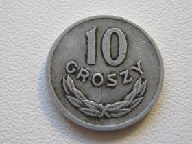 - року - года ^/--/^ Польша 10 грошей 1965 года 33586 ^_^^^ Польща 10 грошей 1965 року 33586 - фото фото фото