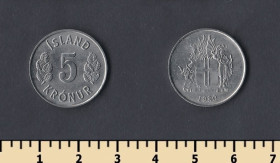 Ісландія Исландия ^/--/^ Исландия 5 крон 1980 ^_^^^ Ісландія 5 крон 1980 - фото фото фото