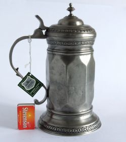 Кухонне начиння, посуд, столове срібло Кухонная утварь, посуда, столовое серебро ^/--/^ Антикварний олов&amp;apos;яний пивний кухоль бокал 1300 мл Zinn /--/ 95% Germany ^_^^^ Антикварный олов&amp;apos;яный пивной кружок бокал 1300 мл Zinn /--/ 95% Germany - фото фото фото