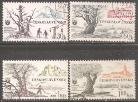 Чехословаччина Чехословакия ^/--/^ Чехословакия 1964 Sc.1225-1228 гаш. ПОЛНАЯ серия ^_^^^ Чехословаччина 1964 Sc.1225-1228 гаш. Повна серія - фото фото фото