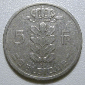 Бельгія Бельгия ^/--/^ Бельгія 5 франків 1950 року BELGIQUE #39697 ^_^^^ Бельгия 5 франков 1950 года BELGIQUE #39697 - фото фото фото