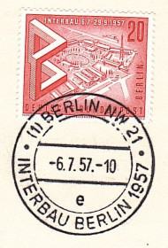 Архітектура Архитектура ^/--/^ Западный Берлин, Германия  (1957) Международная строительная выставка. Спецгашение. 3 скана ^_^^^ Західний Берлін, Німеччина (1957) Міжнародна будівельна виставка. Спецпогашення. 3 Скана - фото фото фото