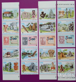 Острівні держави Островные государства ^/--/^ Куба 1986 история Латинской Америки / к 500-летию открытия Америки Mi 3042-3061 MNH 1-й выпуск ^_^^^ Куба 1986 історія Латинської Америки / до 500-річчя відкриття Америки Mi 3042-3061 MNH 1-й випуск - фото фото фото