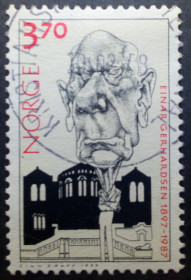 Скандинавія Скандинавия ^/--/^ Норвегия 1997 Эйнар Герхардсен  (Einar Gerhardsen), гашеная ^_^^^ Норвегія 1997 Ейнар Герхардсен (Einar Gerhardsen), гашена - фото фото фото