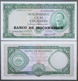 Мозамбік Мозамбик ^/--/^ Мозамбик Мозамбік 100 ескудо 1961 UNC ^_^^^ Мозамбик Мозамбик 100 эскудо 1961 UNC - фото фото фото