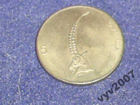 Словенія Словения ^/--/^ Словения-1993 г.-5 толаров (козел) ^_^^^ Словенія-1993 р.-5 толарів (козел) - фото фото фото