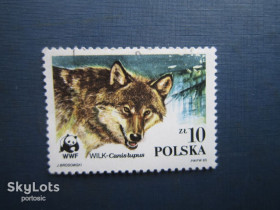 Фауна Фауна ^/--/^ Марка Польща 1985 фауна WWF вовк 10 зл гаш ^_^^^ Марка Польша 1985 фауна WWF волк 10 зл гаш - фото фото фото