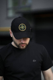 Літні головні убори Летние головные уборы ^/--/^ Кепка мужская Stone Island черная ^_^^^ Кепка чоловіча Stone Island чорна - фото фото фото