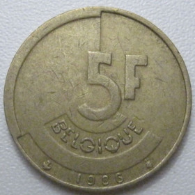 Бельгія Бельгия ^/--/^ Бельгія 5 франків 1986 року Belgique 42892 ^_^^^ Бельгия 5 франков 1986 года Belgique 42892 - фото фото фото