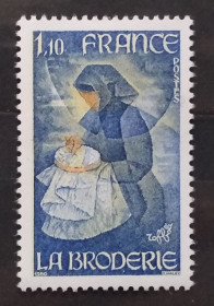 Франція Франция ^/--/^ Франция 1980 г - Ремесла. Вышивка, негаш ^_^^^ 1980 — Ремесла. Вишивка, негаш - фото фото фото