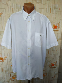 Сорочки Рубашки ^/--/^ Сорочка чоловіча. Шведка біла LACOSTE p-p 45 ^_^^^ Сорочка мужская. Шведка белая LACOSTE p-p 45 - фото фото фото
