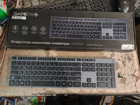 Клавіатури Клавиатуры ^/--/^ Беспроводная клавиатура GamePro GK /--/ 1500 № 25020107/1 ^_^^^ Бездротова клавіатура GamePro GK /--/ 1500 No 25020107/1 - фото фото фото