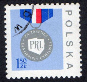 Польща Польша ^/--/^ Польша 1977 - Медаль за заслуги в цивільній обороні  (Г) ^_^^^ Польша 1977 — Медаль за заслуги в гражданской обороне (Г) - фото фото фото