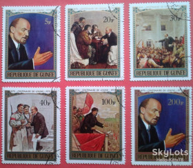 Мистецтво Искусство ^/--/^ Гвинея 1970 Ленин искусство живопись Серов Васильев Mi 565-570 ^_^^^ Гвінея 1970 Ленін мистецтво живопис Сєров Васильєв Mi 565-570 - фото фото фото