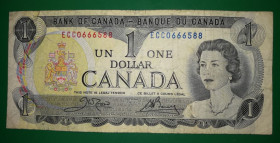 Канада Канада ^/--/^ CANADA Канада 1 долар 1973 Підпис: Crow,  Bouey №! ...666 5 88 ^_^^^ CANADA Канада 1 доллар 1973 Подпись: Crow, Bouey No!...666 5 88 - фото фото фото