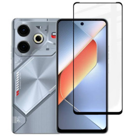 Чохли, бампера Чехлы, бампера ^/--/^ Захисне скло Fiji Premium для Tecno POVA 6 Neo (LI /--/ 6) повне проклеювання Anti-Static чорний ^_^^^ Защитное стекло Fiji Premium для Tecno POVA 6 Neo (LI /--/ 6) полное проклеивание Anti-Static черный - фото фото фото