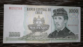 Чилі Чили ^/--/^ CHILE Чили 1000 песо 2000 нечастый год выпуска ^_^^^ Чилі 1000 песо 2000 нечастий рік випуску - фото фото фото