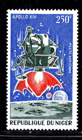 Освоєння космосу Освоение космоса ^/--/^ Космос . Нигер 1971 г    MNH  - Аполло-14 ^_^^^ Нігер 1971 MNH - Аполло-14 - фото фото фото