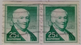 Північна Америка Северная Америка ^/--/^ США 1965 Пол Ривер, сцепка, гашеная ^_^^^ 1965 — Пол Рівер, зчіпка, гашена - фото фото фото