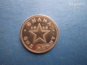 Гана Гана ^/--/^ Монета 1 пенні Гана 1958 портретна рідкісна ^_^^^ Монета 1 пенни Гана 1958 портретная редкая - фото фото фото