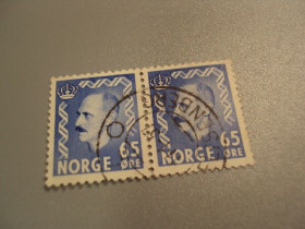 Інші країни Другие страны ^/--/^ марки сцепка Норвегия 1952 стандарт личности Король Хаакон гаш №1799 ^_^^^ Норвегія 1952 стандарт особистості Король Хаакон гаш No /--/ 1799 - фото фото фото