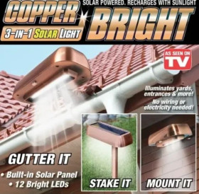 Прожектори Прожекторы ^/--/^ Уличный настенный фонарь Copper Bright солнечная батарея 3 в 1 ^_^^^ Вуличний настінний ліхтар Copper Bright сонячна батарея 3 в 1 - фото фото фото