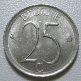 Бельгія Бельгия ^/--/^ Бельгія 25 сантимів 1974 року Belgique 42390 ^_^^^ Бельгия 25 сантимов 1974 года Belgique 42390 - фото фото фото