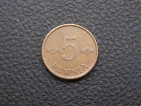 Фінляндія Финляндия ^/--/^ 5 пенни Финляндия 1963 г ^_^^^ 5 Пенні Фінляндія 1963 - фото фото фото
