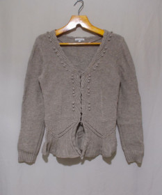 Кофти Кофты ^/--/^ Кардиган с баской капуччино шерсть &amp;apos;Cristelle &amp; Co&amp;apos; 46-48 /--/ р ^_^^^ Кардиган з баском капуччино вовна &amp;apos;Cristelle &amp; Co&amp;apos; 46-48 /--/ р - фото фото фото
