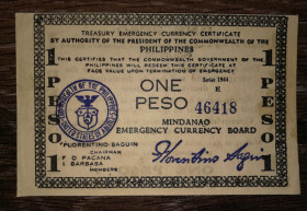 Філіппіни Филиппины ^/--/^ PHILIPPINES Філіппіни Мінданао 1 песо 1944 період окупації Японією. Сер. Е. PS 515 ^_^^^ PHILIPPINES Филиппины Минданао 1 песо 1944 период оккупации Японией. Сер. Е. PS 515 - фото фото фото