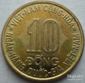 В'єтнам Вьетнам ^/--/^ Вьетнам 10 донгов 1974  11/06 /--/ в /--/ 05 ^_^^^ В'єтнам 10 донгів 1974 11/06 /--/ в /--/ 05 - фото фото фото