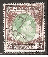 Сінгапур Сингапур ^/--/^ Бр.Сингапур 1951 Sc.20 /--/ а гаш. Перф.18 ^_^^^ Бр.Сінгапур 1951 Sc.20 /--/ а гаш. Перф.18 - фото фото фото