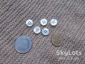 Гудзики, паєтки Пуговицы, пайетки ^/--/^ Пуговицы белый перламутр с ободком мини 5 штук  Д=10 мм ^_^^^ Гудзики білий перламутр з обідком міні 5 штук Д=10 мм - фото фото фото
